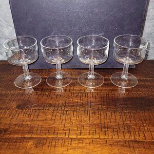 Vintage Small Parfait Glasses, Set of 3, 4" Tall